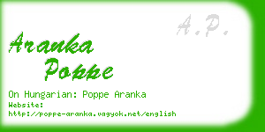 aranka poppe business card